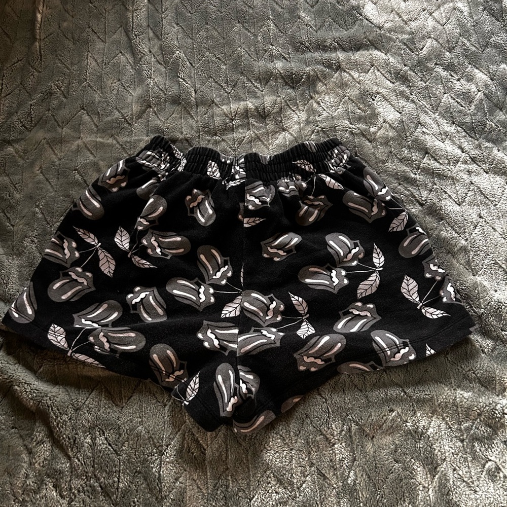 The Rolling Stones Black and White sleep shorts